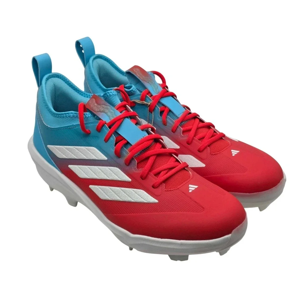 adidas Adizero Impact TPU Candy Baseball Cleats Men's 12 Red Blue NEW JR7826